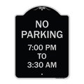 Signmission No Parking 7-00 Am to 3-30 Pm Heavy-Gauge Aluminum Architectural Sign, 24" x 18", BS-1824-23603 A-DES-BS-1824-23603